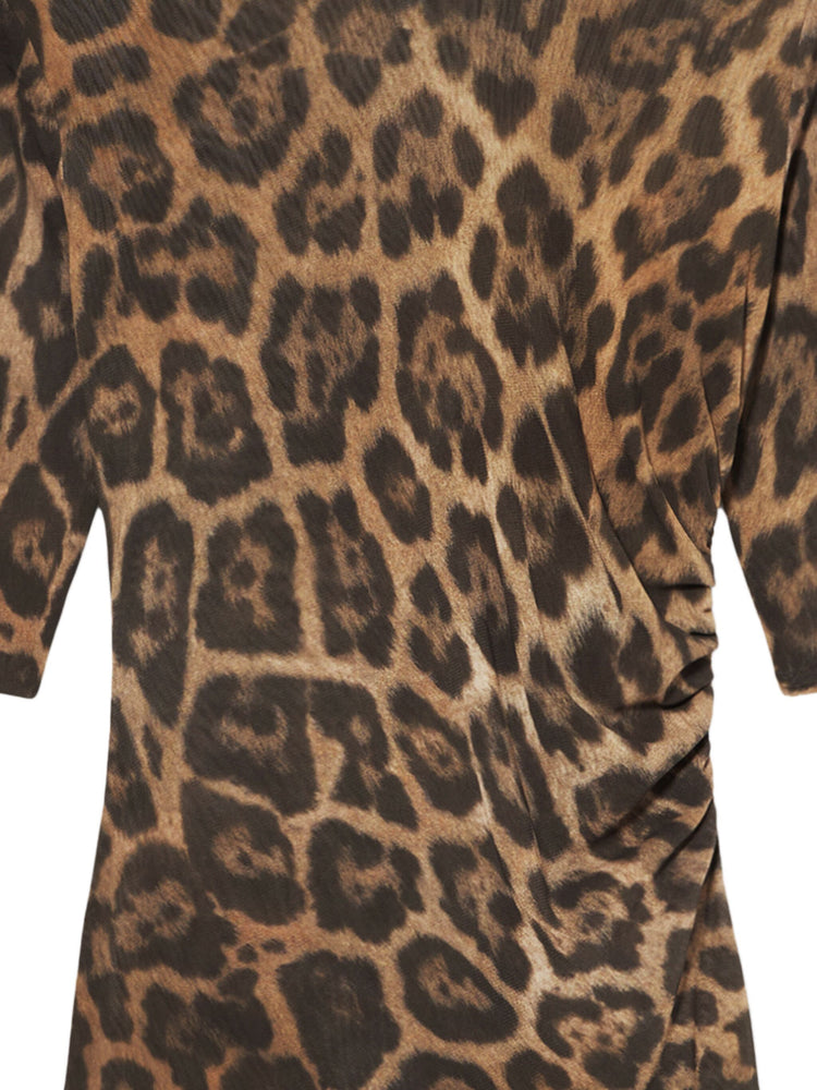 Leopard High-Neck Top