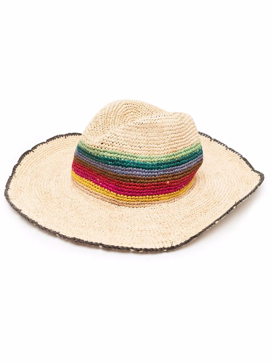 interwoven raffia sun hat