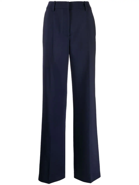 wide-leg virgin-wool-blend trousers