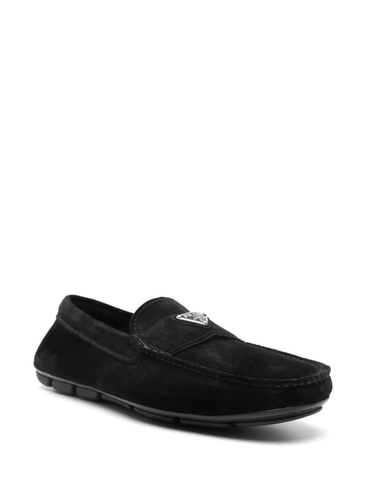 logo-plaque loafers
