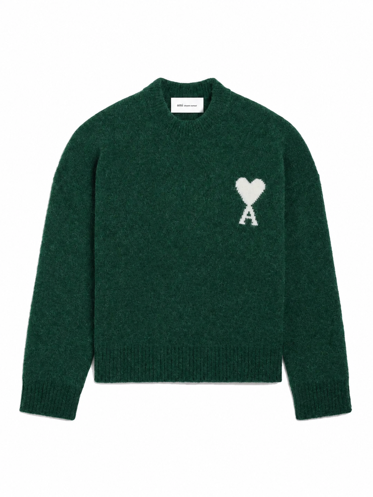 CREWNECK SWEATER WITH AMI DE COEUR