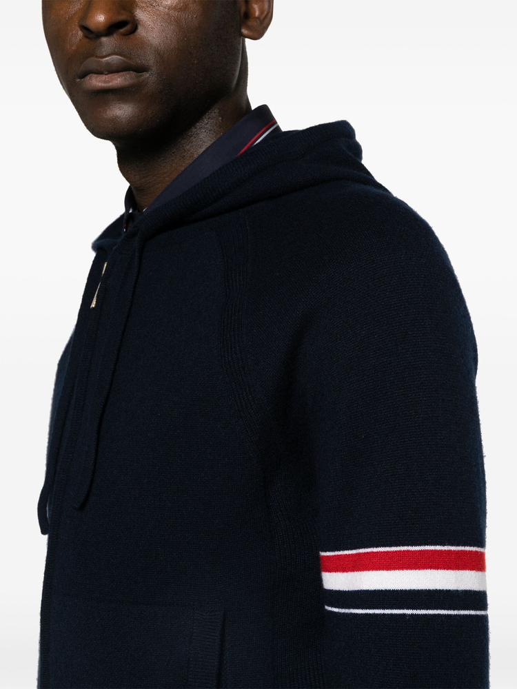 RWB stripe cashmere hoodie