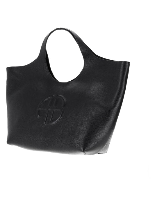 LILI TOTE  BLACK PEBBLED