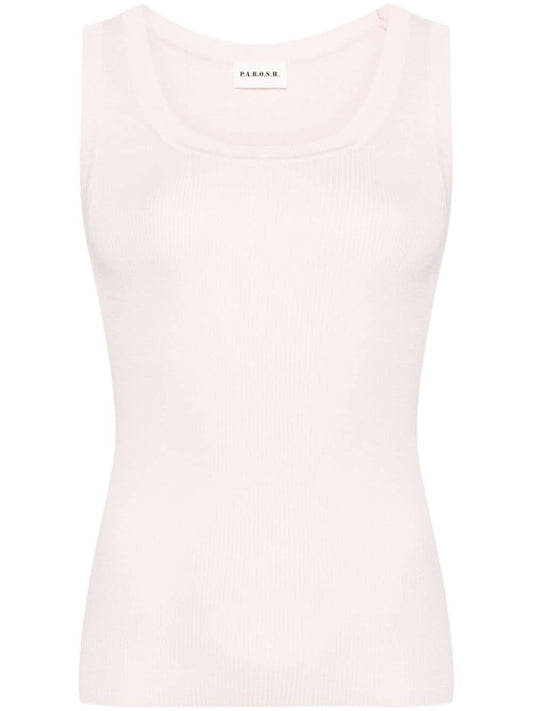 ribbed-knit tank top