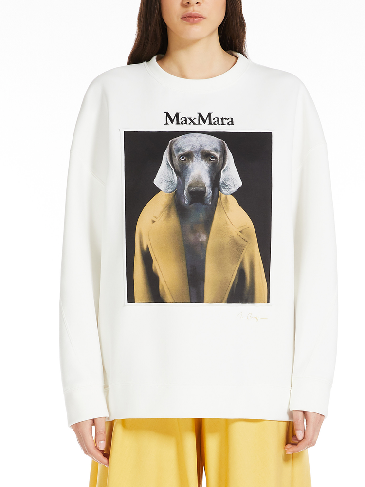 Bacco cotton sweatshirt with Wegman print