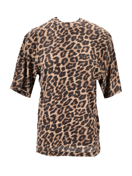AVI TEE - BLACK AND BROWN LEOPARD