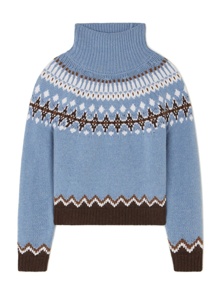 SWEET WINTER TURTLENECK CAMEL/MULTICOLOR