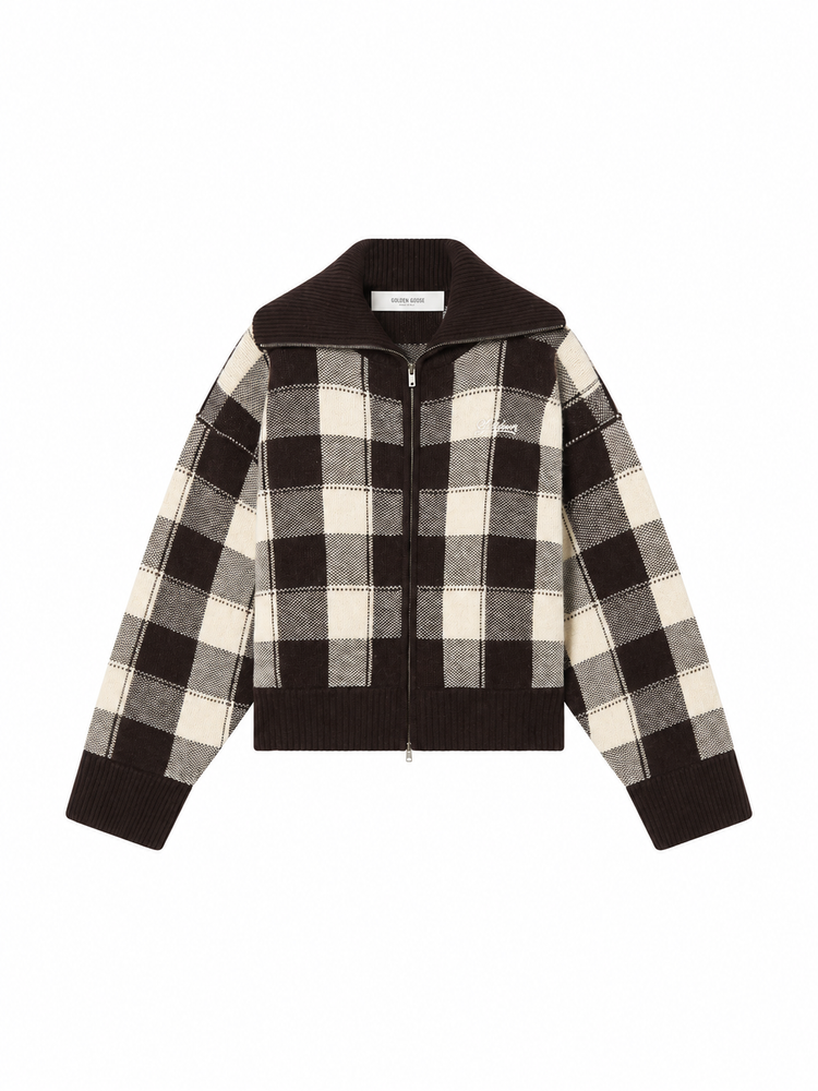 JOURNEY W'S KNIT DRESS RACHELLE WOOL CHECK JACQUARD