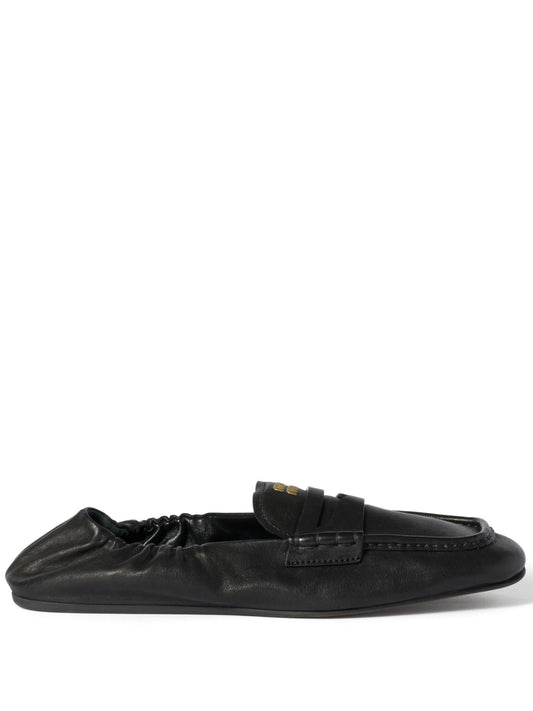 ruches nappa leather loafers