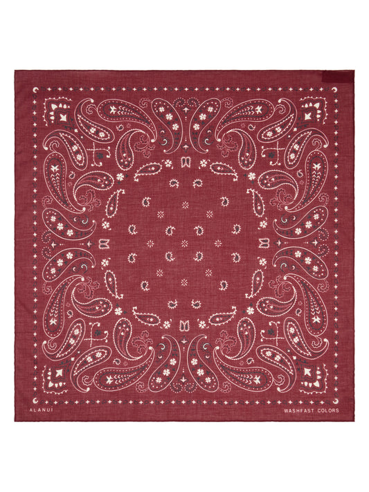 PRINTED COTTON BANDANA VERMOUTH/MULTICOL