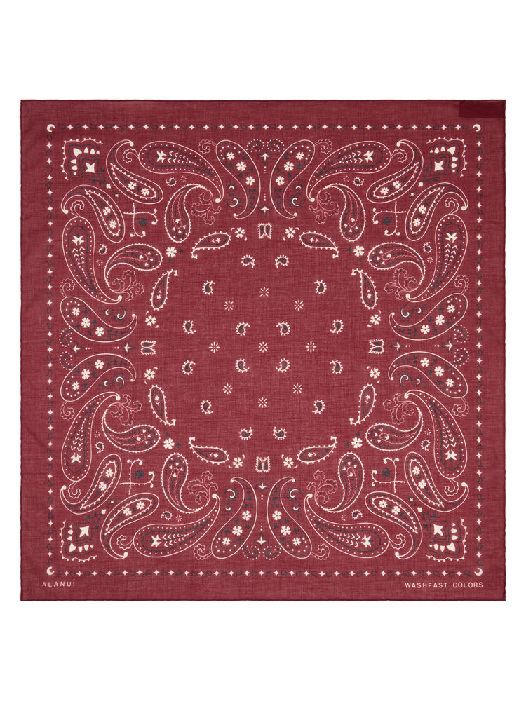 PRINTED COTTON BANDANA VERMOUTH/MULTICOL
