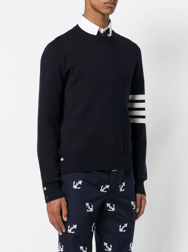 THOM BROWNE 4-Bar Milano stitch jumper