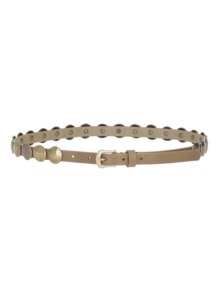 BELT TRINIDAD THIN WASHED LEATHER FLESH SIDE WITH STUDS