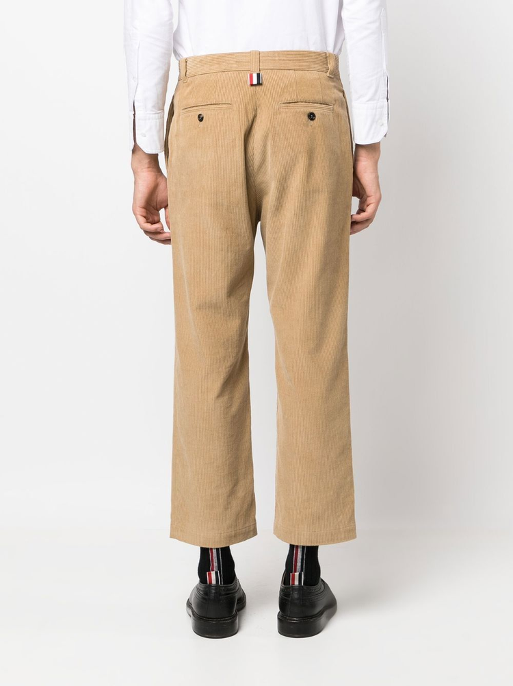 mid-rise straight-leg trousers