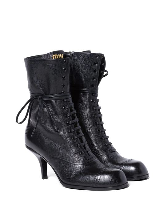 STIVALETTI (16-2laced-up leather stiletto boots8)