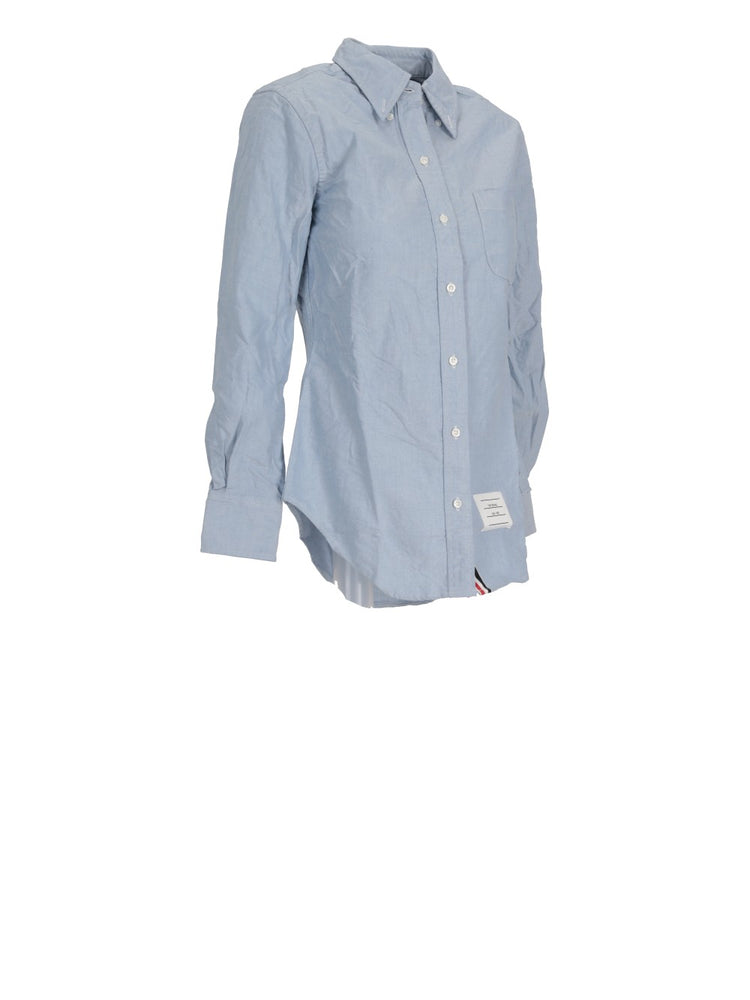 CLASSIC POINT COLLAR SHIRT W/ RWB GROSGRAIN PLACKET IN OXFORD