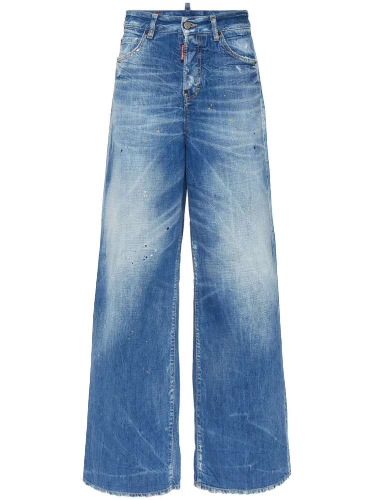 Traveller low rise wide denim jeans