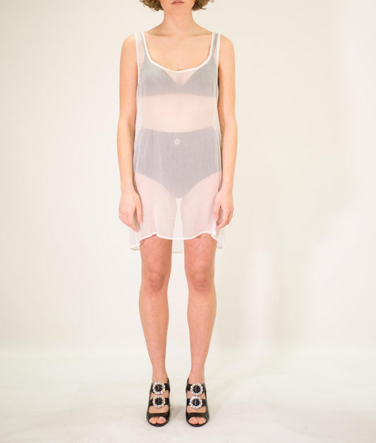 LA ROSE white silk dress