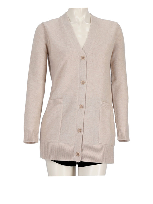 Virgin wool and cashmere cardigan with sequins