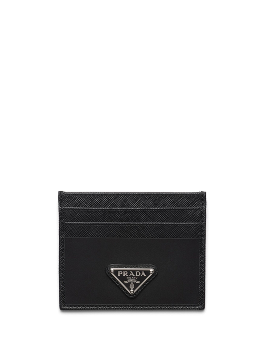 triangle-logo leather wallet