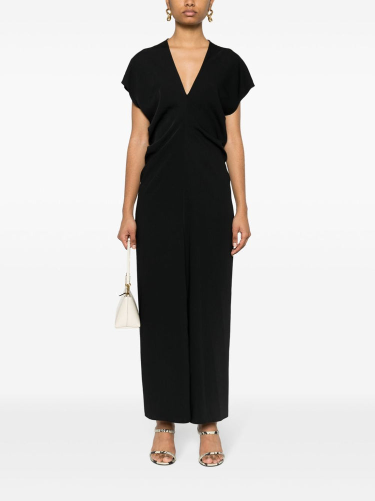 draped cady maxi dress