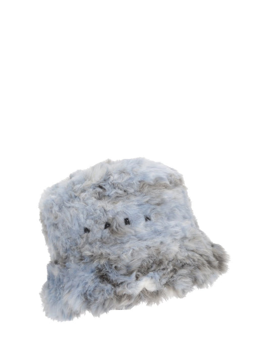 faux-fur bucket hat