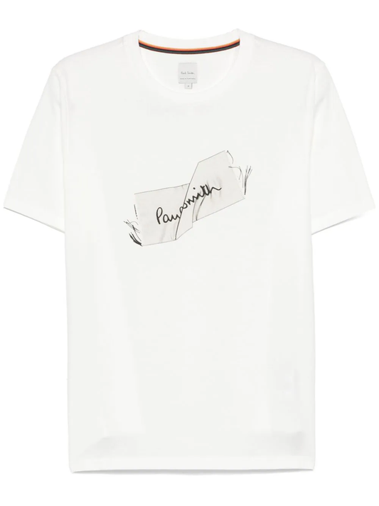 Label-print T-shirt