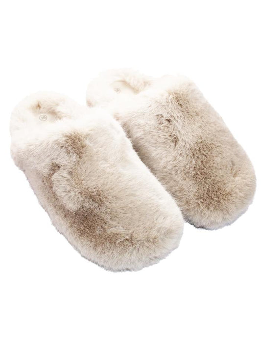 Furry indoor slippers