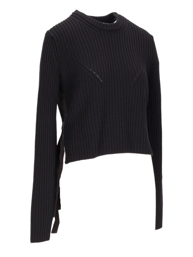 BJORK DARTED SWEATER WITH BACK LININGN STRUCTURED