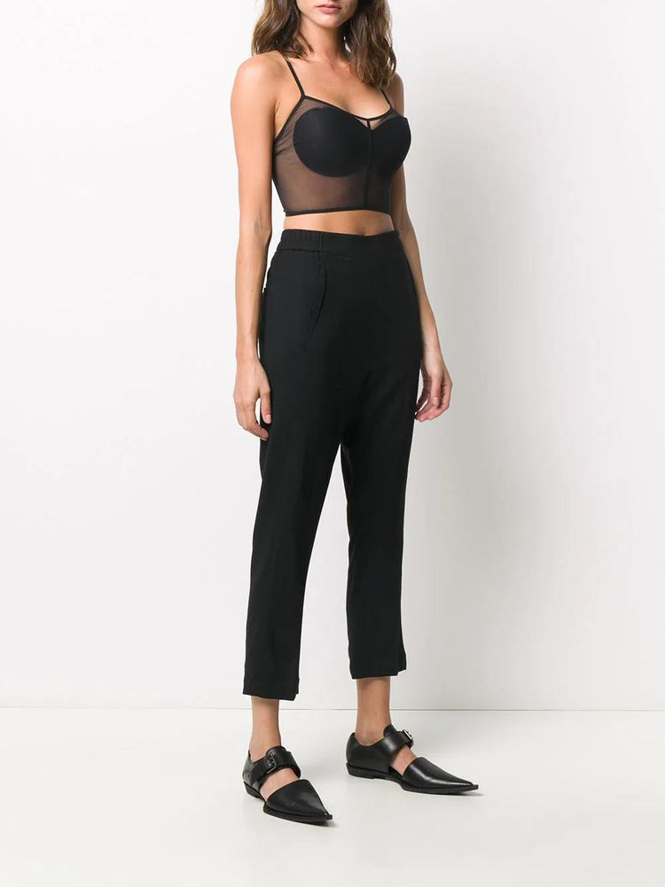 ANN DEMEULEMEESTER cropped straight trousers