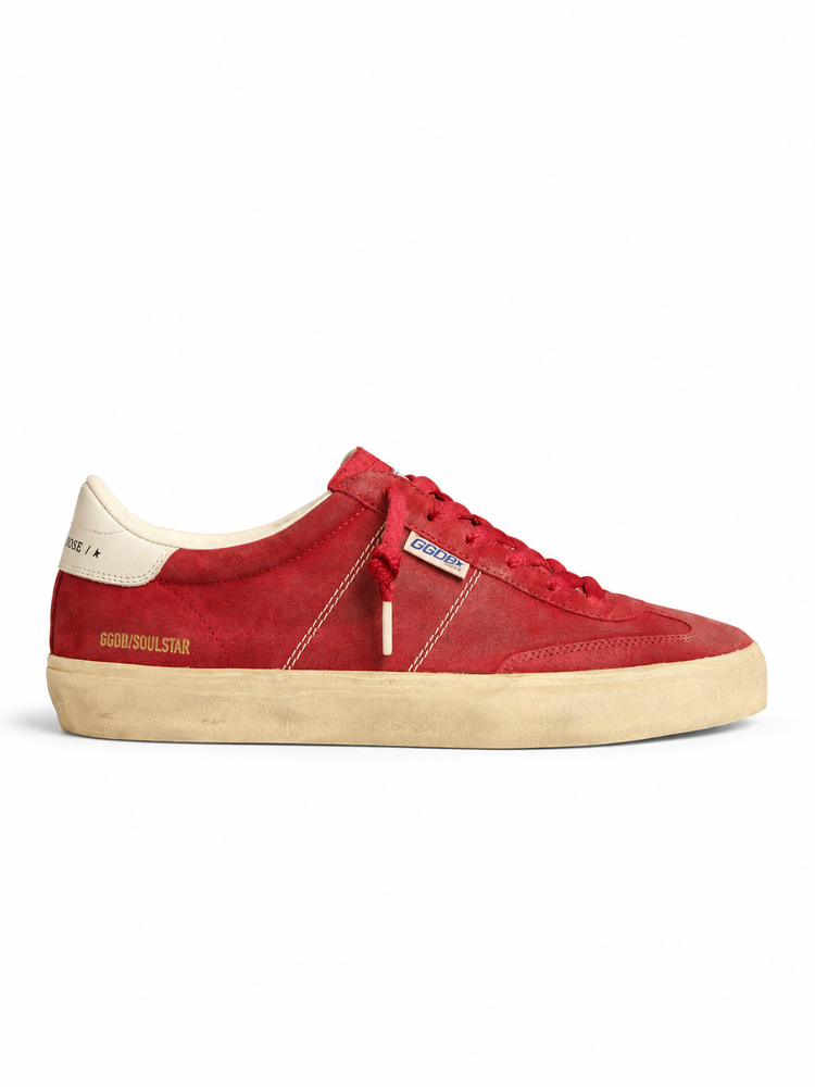 SOUL-STAR SUEDE UPPER TOE AND TONGUE LEATHER HEEL