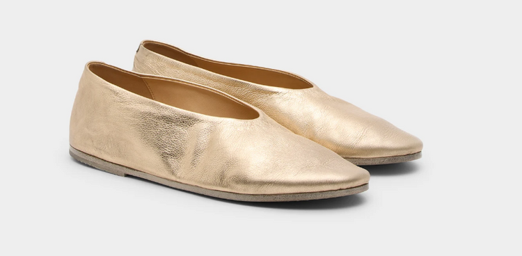 COLTELLACCIO - BALLERINA PELLE VITELLO LAMINATA ST