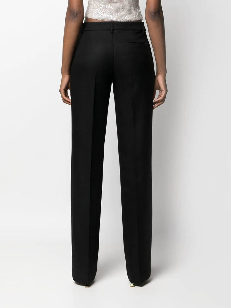 BLUMARINE crystal-button straight-trousers