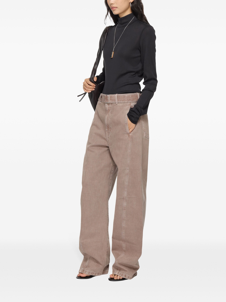 high-neck cotton top