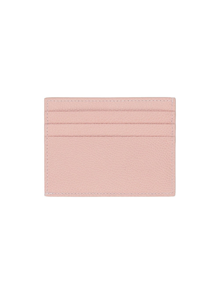 CARD HOLDER W/NOTE COMPARTMENT IN PEBBLE GRAIN LEATHER