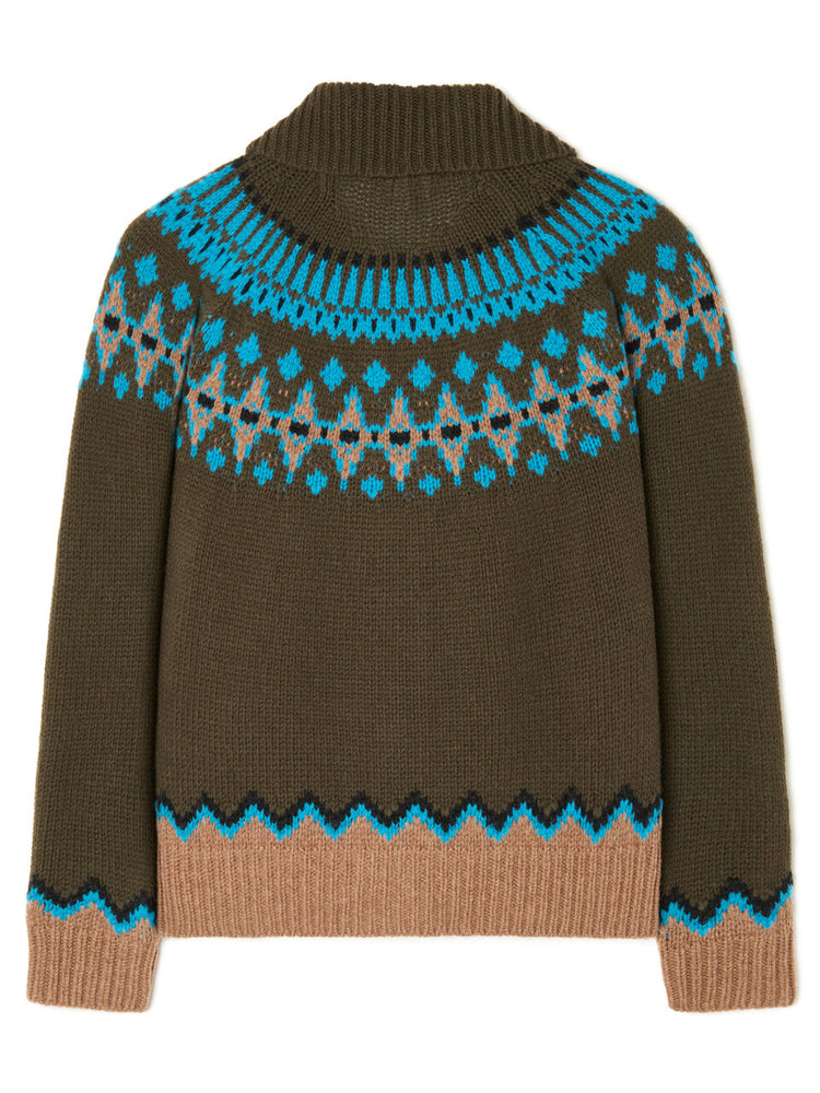 SWEET WINTER JACKET OLIVA/MULTICOLOR