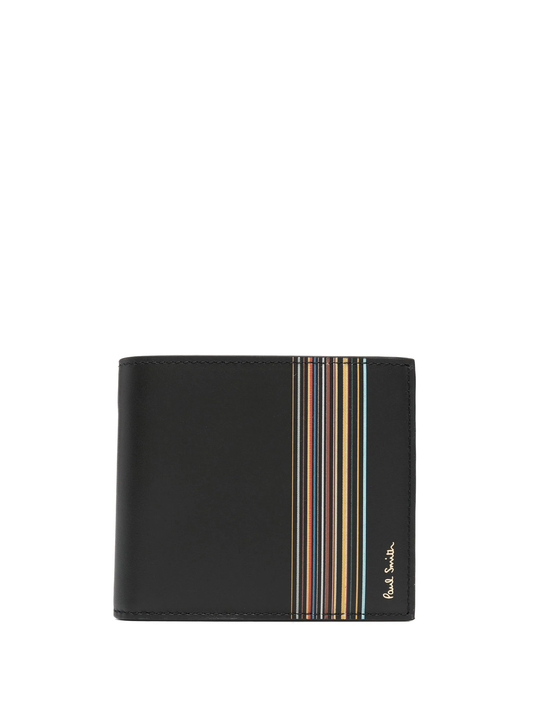 logo-plaque leather wallet