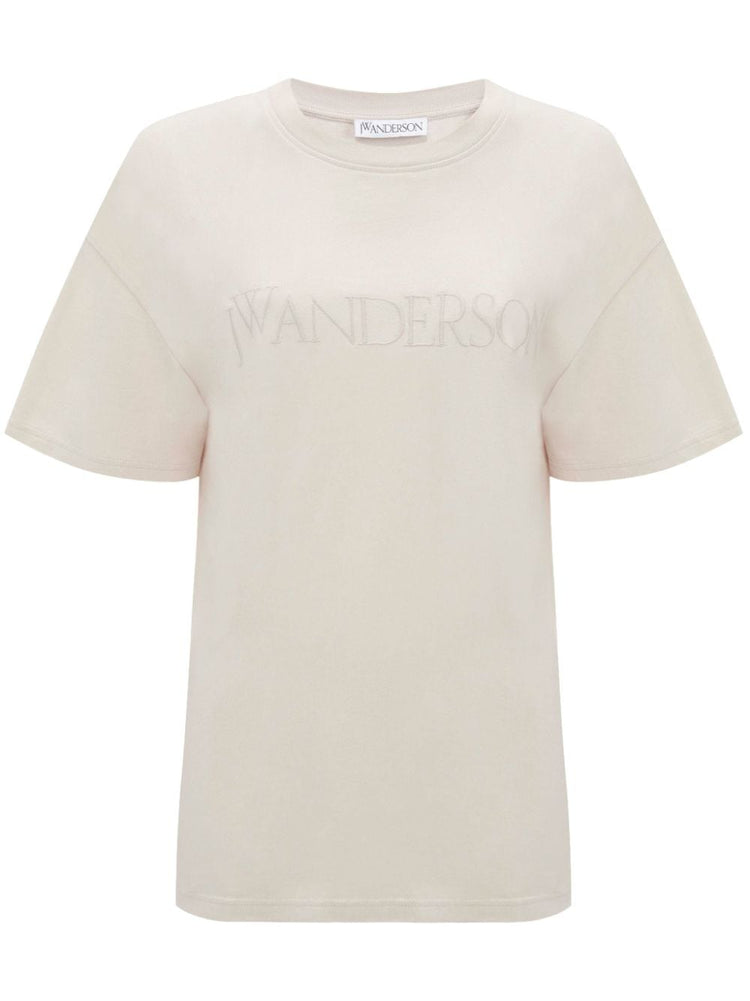 logo-embroidered cotton T-shirt