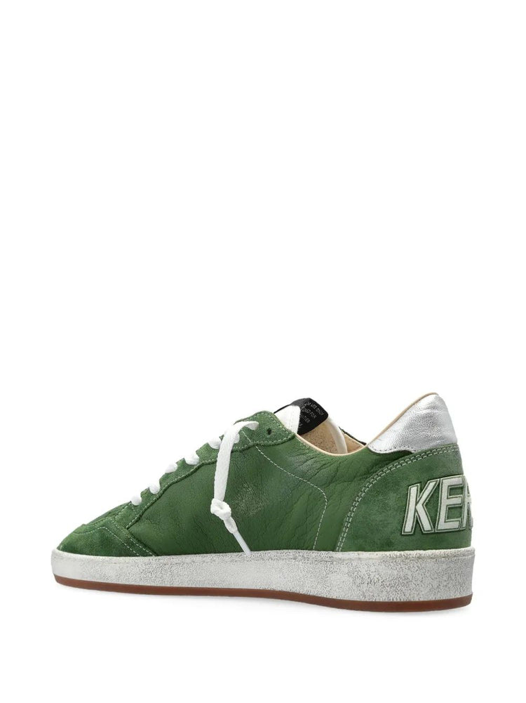 BALLSTAR NAPPA UPPER TOE AND SPUR NYLON TONGUE LEATHER STAR LAMINATED HEEL