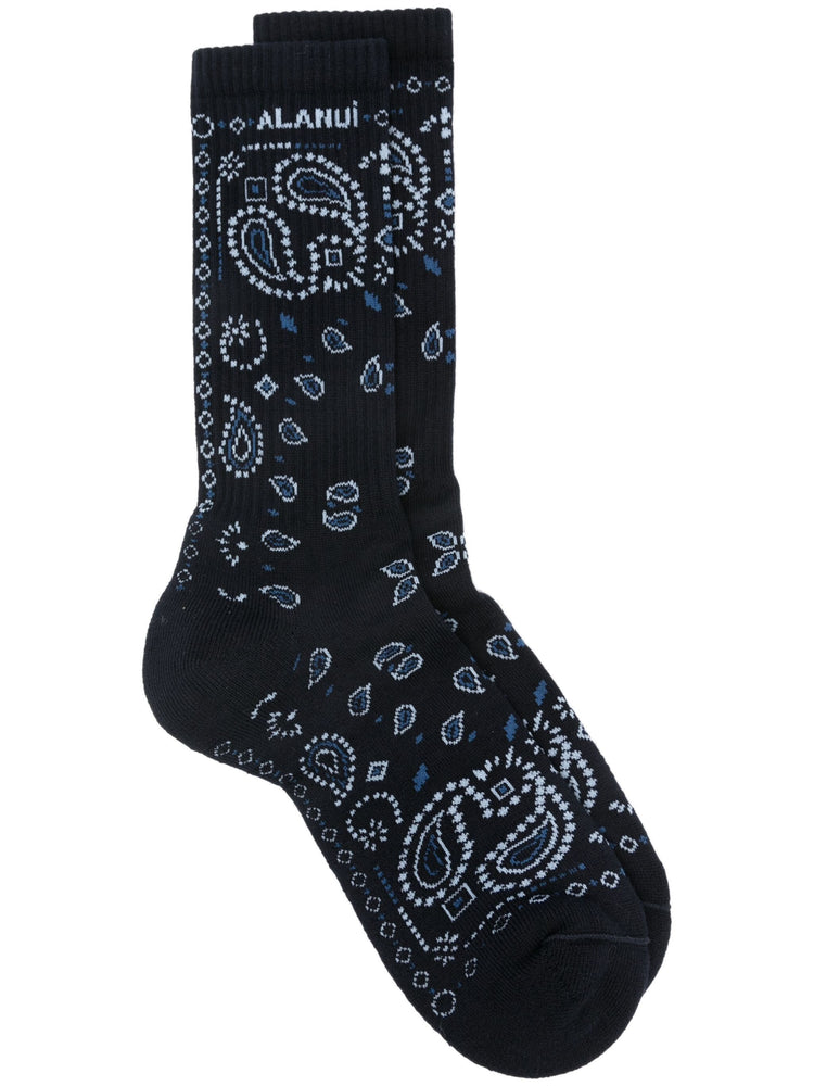 bandana-print socks