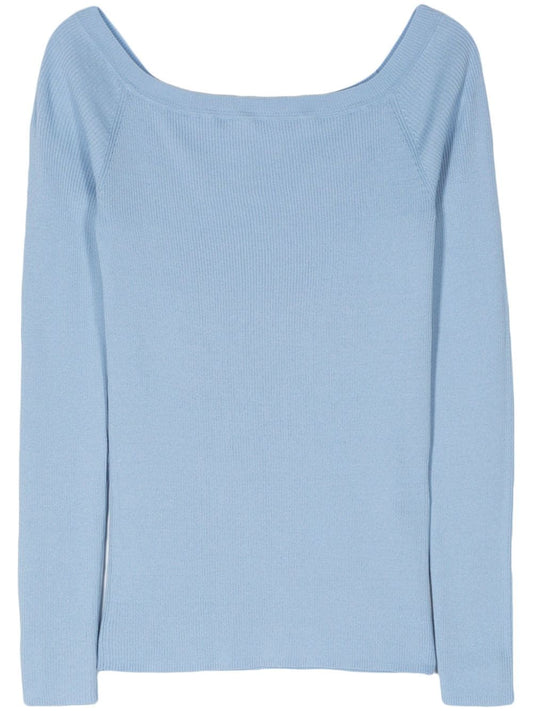 fine-ribbed jumper