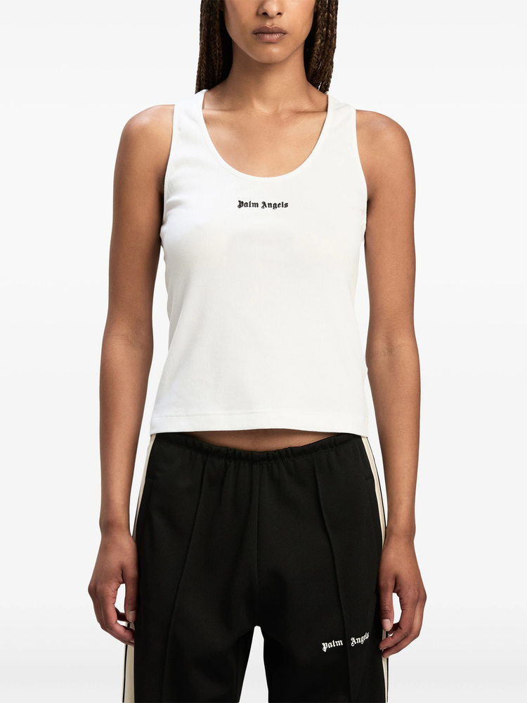 classic logo ribbed tank top