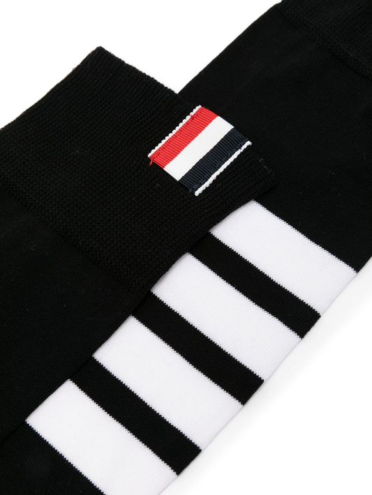 over calf  4-bar striped socks