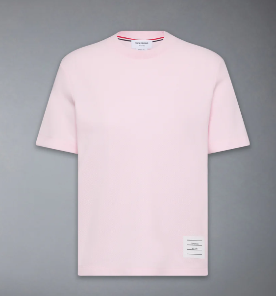 SHORT SLEEVE TEE W/ ENGINEERED 4 BAR STRIPE IN CLASSIC PIQUE