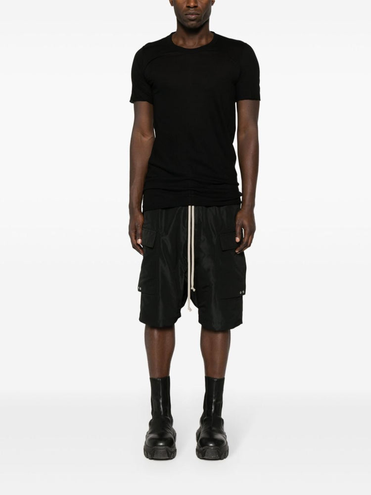 drawstring drop-crotch cargo shorts