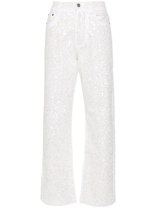 Guff sequin-embellished straight jeans
