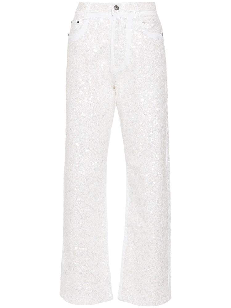 Guff sequin-embellished straight jeans