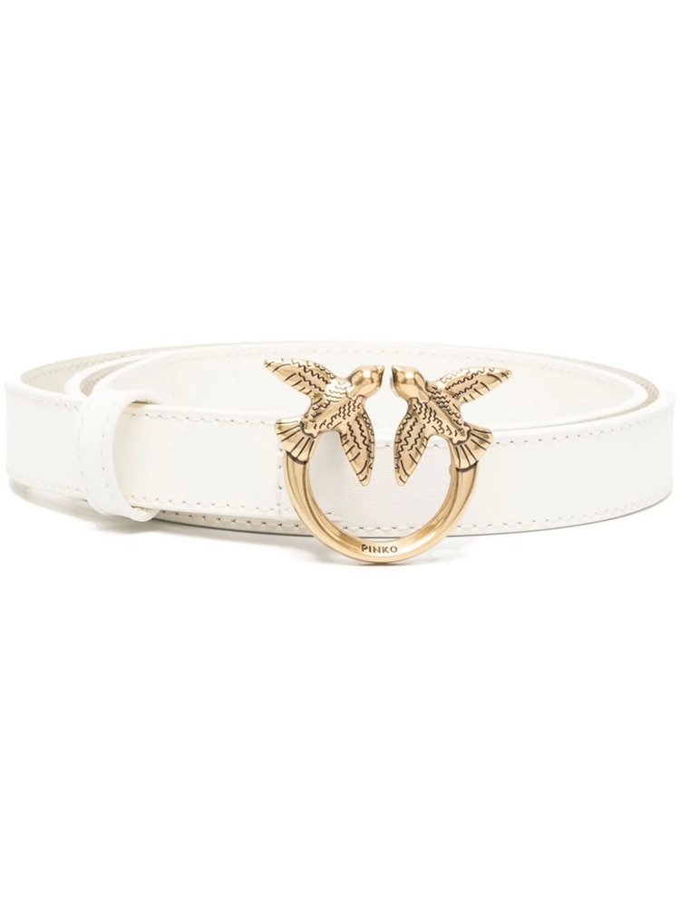 Love Birds thin leather belt 2cm