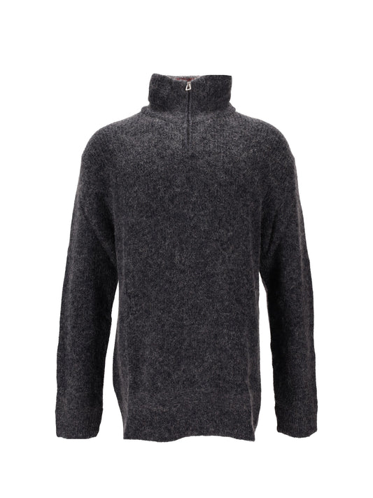 MENS SWEATER ZIP NECK