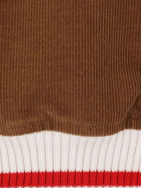 DOWN FILLED CROPPED FLIGHT JACKET IN NARROW WALE CORDUROY